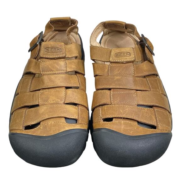 Keen Mens Fisherman Brown Leather Sandals Size US 14 main image 5